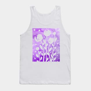 Whimsical watercolor flowers – purple Tank Top